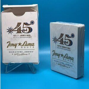 Rare Tony Lama Boots Cattle Baron's Ball Sapphires/ Spurs 45th Event Poker Card